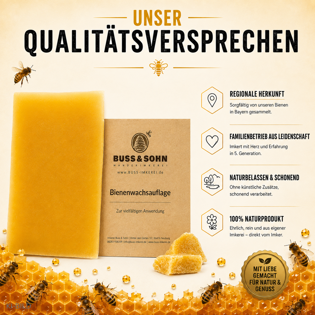 Bienenwachsauflage - Bienenwachswickel