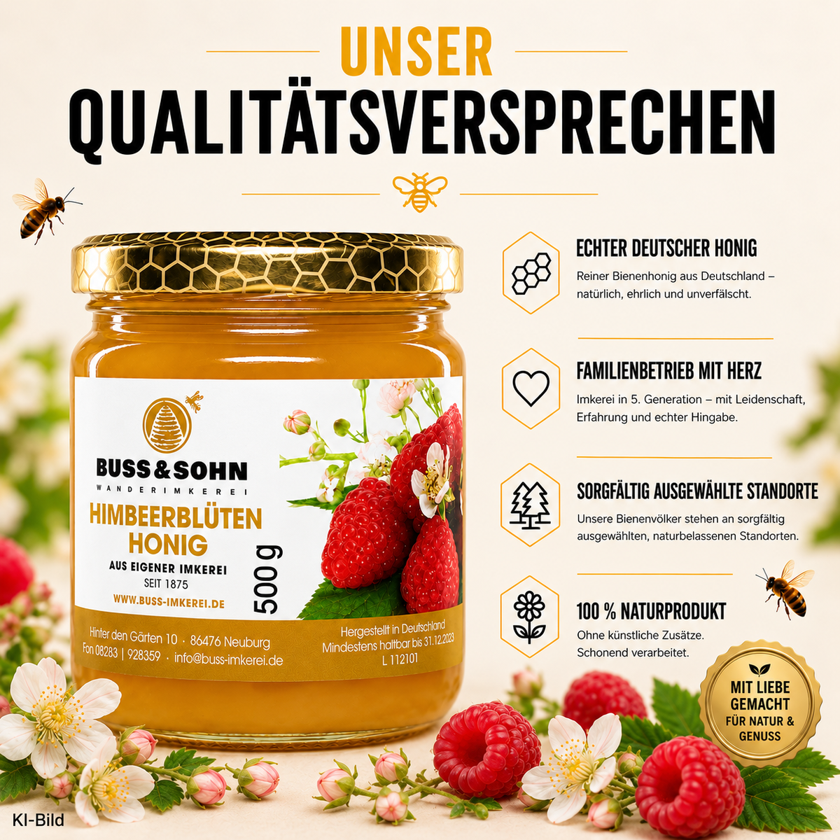 Himbeerhonig kaufen vom Imker