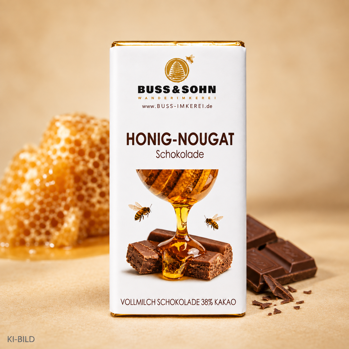 Honig-Nougat-Schokolade 70g