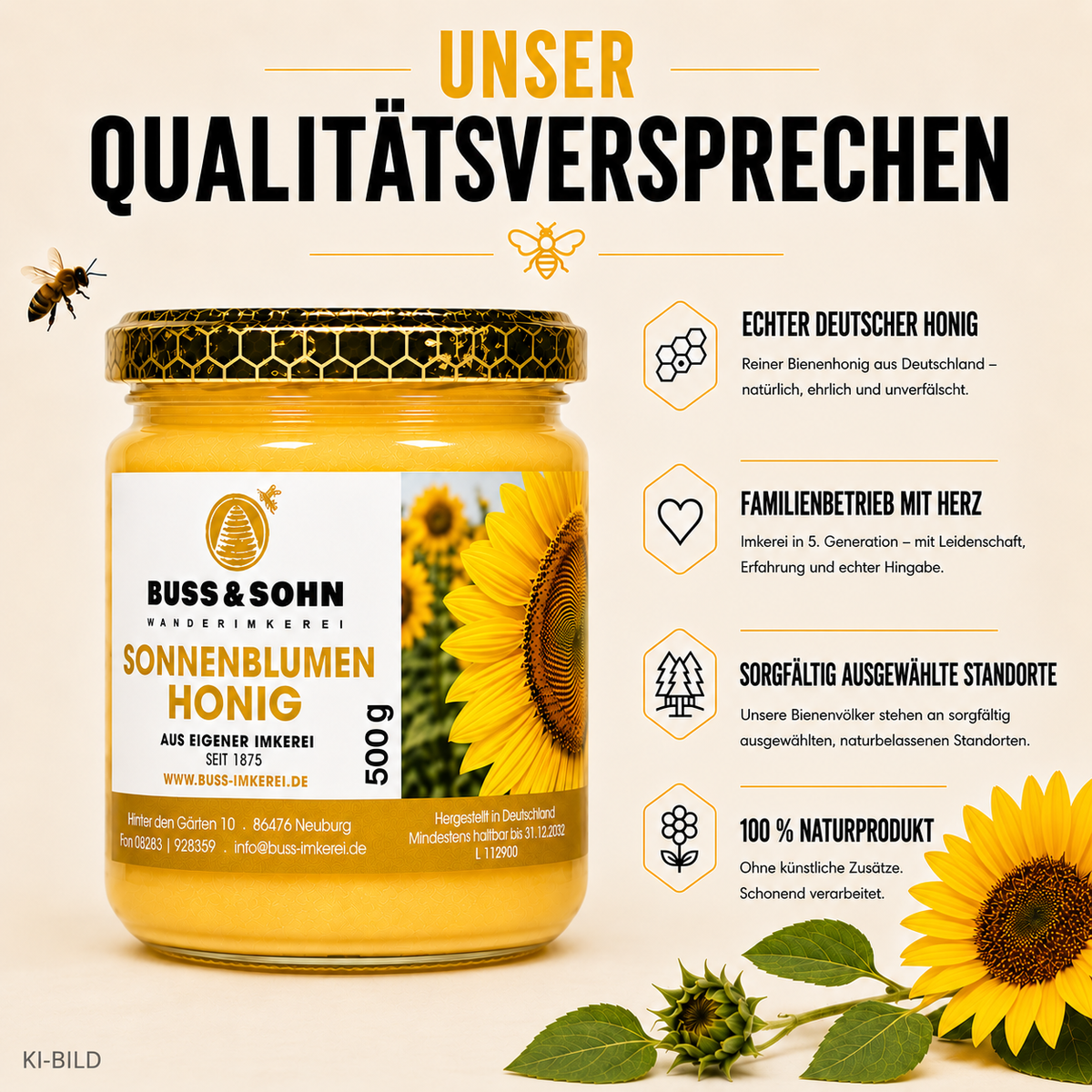 Sonnenblumenhonig kaufen_Honig kaufen vom Imker